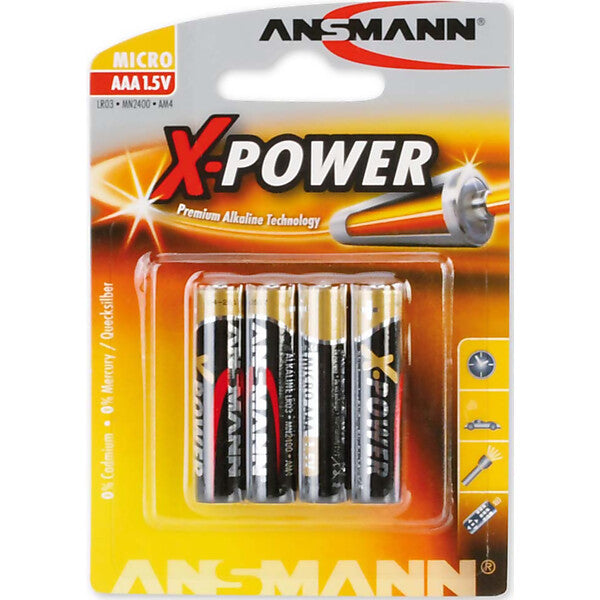 ANSMANN Batterie Micro AAA X-Power 5015653 Bli (VE4)